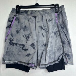 lululemon athletica Gray and Purple Athletic Shorts
